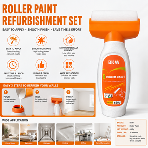 ชุดลูกกลิ้งทาสีสำหรับตกแต่งผนังแบบ DIY แห้งเร็ว ให้ผิวผนังเรียบเนียน - Product Image 1