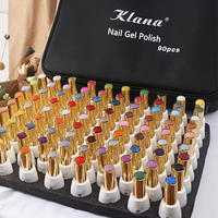 Juego de Esmalte de Uñas en Gel UV ODM, 90 Colores, No Tóxico, Libre de HEMA/TPO, Diseño Profesional para Salón, Estilo Lujoso, Botella con Brillo Líquido