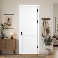 Puerta Interior de Madera Sólida con Acabado en Pintura al Agua, Ecológica, Bajo VOC, para Dormitorio o Apartamento