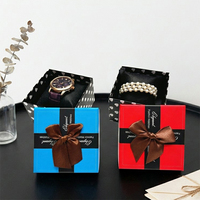 Caja de Reloj con Diseño de Corazón para el Mes de Septiembre, Estuche de Regalo para Relojes de Pareja, Caja de Exhibición de Joyería con Lazo, Proveedor Mayorista