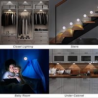 Deux modes d'alimentation USB / solaire, veilleuse LED magnétique avec capteur de mouvement, n'importe où, placard, escalier, mur