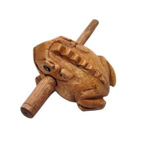 งานแกะสลักไม้คุณภาพสูงรูปกบนำโชค ของที่ระลึกจากไม้เนื้อแข็ง รูปกบส่งเสียง - Product Image 4