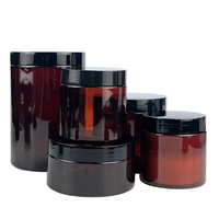 Échantillon gratuit pot en plastique ambré pour animaux de compagnie de 250ml 50ml 60ml 80ml pot d'emballage cosmétique 100ml 120ml 150ml pot de crème pour le visage imprimé avec logo