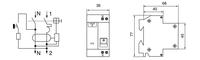 Interruptor Diferencial RCBO 6A 10A 16A 20A 25A 32A 40A 50A 63A 1P+N con Protección Contra Sobrecorriente RCCB 10mA 30mA 100mA