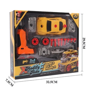 Juguete Educativo de Construcción 2 en 1, Taladro Eléctrico y Vehículo de Construcción, Camión para Armar, para Niños de 4 a 6 Años, de Plástico - Product Image 2