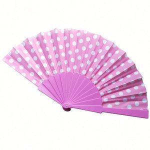 Éventail à main personnalisé écologique de 8 pouces, fournitures pour fêtes, pour usage promotionnel, éventail à main en plastique artisanal - Product Image 3