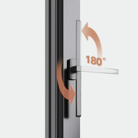 Luxuriöse Aluminium-Glas-Innenschiebefenster-Trennwand für Hotelzimmer, Lärmreduzierung, Doppelverglasung, Fabrikfertigung