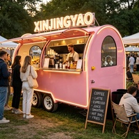 Remorque alimentaire mobile à toit rond, chariot de restauration de rue personnalisé pour hot-dogs, idéal pour l'Australie, les États-Unis et l'Europe - XINJINGYAO