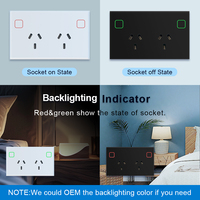 Bon prix, panneau en verre en matériau PC standard AU pour Google Home Alexa Zigbee, interrupteur mural intelligent électrique 10A, prises