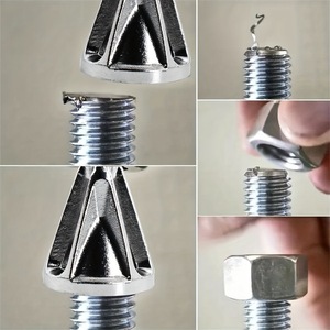 Herramienta de biselado de tres cuchillas con vástago hexagonal de acero con alto contenido de carbono para recortar y desbarbar bordes de piezas metálicas - Product Image 4