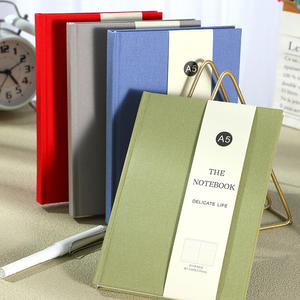 Journal relié en lin personnalisé A5 100 feuilles, agenda fantaisie, fournitures scolaires, carnet de haute qualité - Product Image 1