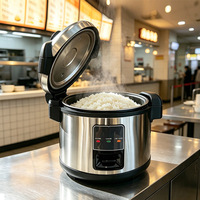 Cuisine professionnelle cuisson intelligente en acier inoxydable 12 litres 13 litres grand cuiseur à riz électrique commercial prix