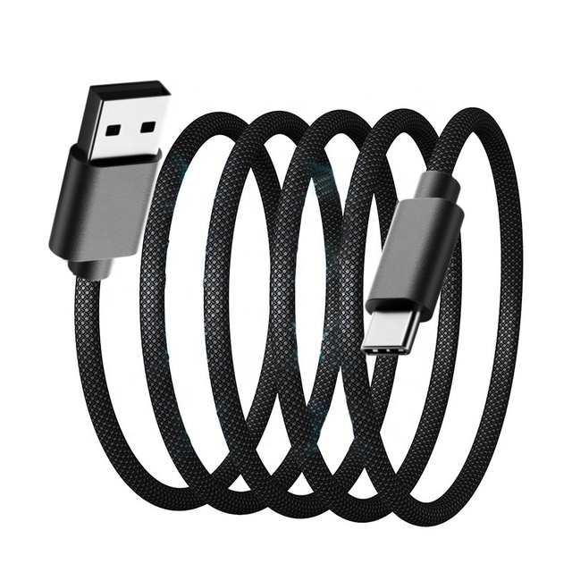 Durable Nylon 6ft Long 3A Mobile Phone IOS Micro Type-C Fast Magnetic Charging Braid Shielded USB Cable