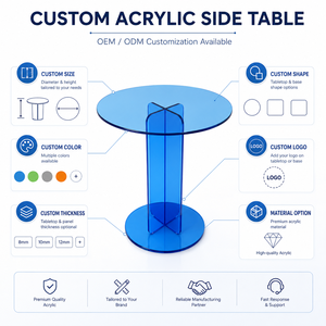 Table basse d'angle moderne en acrylique transparent écologique, style tatami, pour fenêtre <span class=keywords><strong>baie</strong></span>, table à thé suspendue, décoration de salon - Product Image 4
