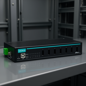Moxa UPort 407 Hub USB Industrial Tipo A de 7 Puertos con Alimentación e Interfaz USB para Uso Industrial - Product Image 3