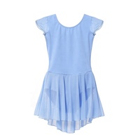 Vêtements de danse à manches courtes pour enfants, robes de Ballet pour l'entraînement, jupes de justaucorps, meilleures ventes AM000001