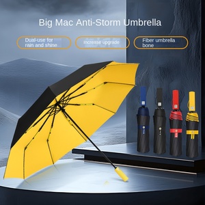 Three-fold 27-inch Large Umbrella Cover Increase Sunshade Black <b>Sunscreen</b> Folding Men's Manufacturers Spot Printing - Product Image 3