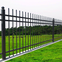 Clôture en acier de haute qualité pour l'extérieur, clôture de jardin, clôture en métal thermolaqué, garde-corps de balcon, clôture en fer forgé, taille personnalisée