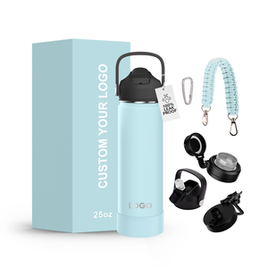 Colored 24oz Stainless Steel Vacuum <b>Insulated</b> Water Bottle Flask with 6-12hr Thermal Performance Modern Design - Product Image 1