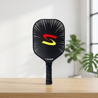 Ensemble de raquettes de pickleball en fibre de verre noire, légères, durables, design personnalisé, haute qualité, divertissement, adultes, vente en gros