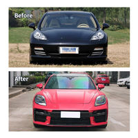 Kit complet de pare-chocs, rails de renforcement, ailes et couvercle de coffre en plastique noir carbone pour Porsche Panamera 970.1 970.2 Turbo S (2011-2016)