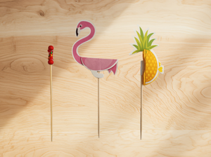 Palillos de Dientes Decorativos Desechables de Bambú en Oferta, Decoración de Mesa para Frutas, Piña, Flamenco - Product Image 2