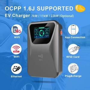 Station de <span class=keywords><strong>recharge</strong></span> approuvée GBT AC 7,4 kW Type 2 Triphasée Murale Portable pour Véhicules Électriques avec OCPP 2.0.1 1.6J 1.6 - Product Image 2