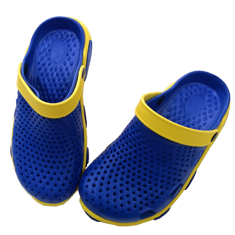 Blue/yellow men slippers