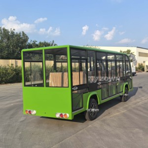 Autobús Eléctrico de Pasajeros ZOWN, Resistente a la Intemperie, Color Verde, Carrocería Completamente Cerrada, para Transporte en Parques en Todas las Estaciones - Product Image 2