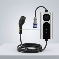 Chargeur EV fiable 7kW 32A 230V, chargeur de voiture électrique Type 2 EVSE, chargeur domestique portable de niveau 2, Wifi/application mobile en option