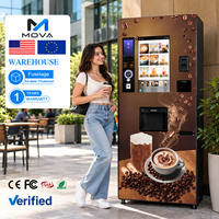 Distributeur automatique de café grain-à-tasse avec options de boissons instantanées, plusieurs compartiments et trémie à grains de café pour la vente en gros