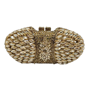 Bolso de Mano de Lujo para Mujer con Pedrería, Elegante Bolso de Noche con Cristales, Bolso Floral para Banquete, Baile, Fiesta - Product Image 3
