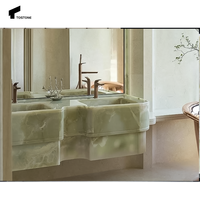 Dalles d'onyx vert naturel Tostone 20 mm durables, exquises et étanches pour plans de travail modernes, murs, tables, baignoires, extérieur, chambre et cuisine