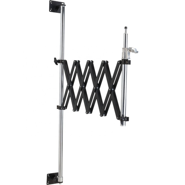 Wall Mount Scissor Arm Stand for Studio Flash Light Photography, Adjustable Steel Boom Arm 400-1400mm