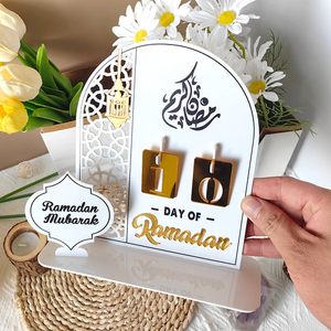 Calendario Conto alla Rovescia del Ramadan in Acrilico, Regalo con Numeri Sostituibili 2025, Decorazione Casa Eid Mubarak - Product Image 2