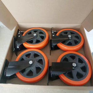 Industrielle Schwerlast-Lenkrollen vom Hersteller, 4 Zoll, mit Doppel-Kugellager und Bremse, für Transportwagen - Product Image 4