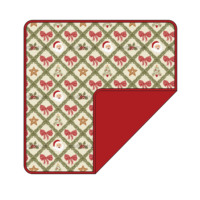 Literie chaude pour nourrissons et nouveau-nés, couverture bébé en bambou tricoté sur mesure décorée d'un motif de bonhomme en pain d'épices de Noël
