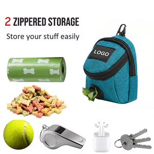 Bolsa para Premios de Perro Oxford Impermeable con Logotipo Personalizado OEM, con Correa, Bolsillo con Cremallera, Dispensador de Bolsas para Excrementos, Manos Libres, para Entrenamiento - Product Image 2