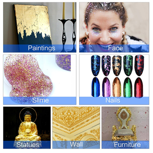 出厂价格8X8.5厘米500件一包装饰墙面艺术工艺品家居家具台湾香槟金箔纸片 - Product Image 6