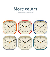 Jam Dinding Logam Retro Kustom dengan Alarm, Sensor Sentuh, Analog Quartz, Desain Modern untuk Dekorasi Rumah dan Meja Kerja