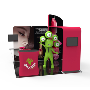 Nhà máy cung cấp <span class=keywords><strong>3x3</strong></span> vải hiện đại <span class=keywords><strong>Pop</strong></span> <span class=keywords><strong>Up</strong></span> đứng 10ft nhôm gian hàng triển lãm cho triển lãm thương mại quảng cáo bán buôn có sẵn - Product Image 2