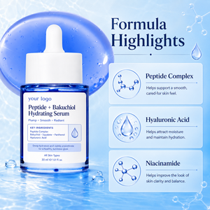 Suero Hidratante Revitalizante ODM Personalizado con Bakuchiol y Niacinamida para Revitalizar la Piel Opaca, Suavizar la Textura y Mejorar la Elasticidad - Product Image 6