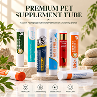 Tube en aluminium-plastique pour suppléments pour animaux de compagnie, pour équipement de remplissage automatique, emballage personnalisé imprimé