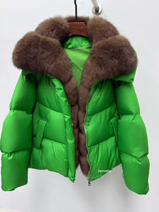 Cappotto JANVENY Imbottito Caldo in Piumino d'Anatra Bianca da <span class=keywords><strong>Donna</strong></span> Nuovi Abiti <span class=keywords><strong>Invernali</strong></span> Collo in Pelliccia di Volpe Naturale Piumino Parka Femminile - Product Image 5