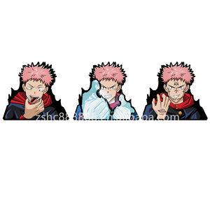 Autocollants 3D en mouvement d'anime Jujutsu Kaisen, personnage Geto Suguru, deux changements, imperméables, écologiques, décoration pour voiture, ordinateur portable, réfrigérateur - Product Image 3