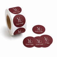 Autocollants personnalisés en vinyle adhésif imperméable, rouleau d'autocollants en feuille d'or, impression d'étiquettes pour produits alimentaires, autocollants ronds avec logo