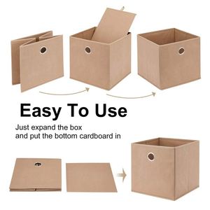 Boîtes de rangement pliables, tiroirs, organiseurs de bureau, de jouets, de vêtements, en tissu, pour enfants, bacs de rangement pour organiser la maison - Product Image 4