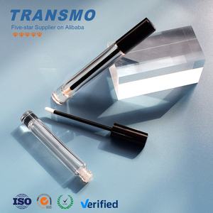 7ml <b>Black</b> Lip Gloss Tube with Screw Cap Glass Empty Private Label for Base Blush Plastic Material - Product Image 1