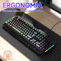 Clavier LED RGB personnalisé OEM pour ordinateur PC, clavier de jeu avec couleur réglable pour les joueurs
