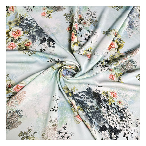 サテン生地美しい花デザイン女の子服ポリエステルシルク製 - Product Image 4